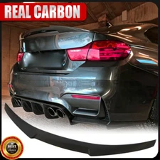 For 2015-2020 Bmw F82 M4 Coupe Real Carbon Fiber Rear Trunk Spoiler Boot Wing
