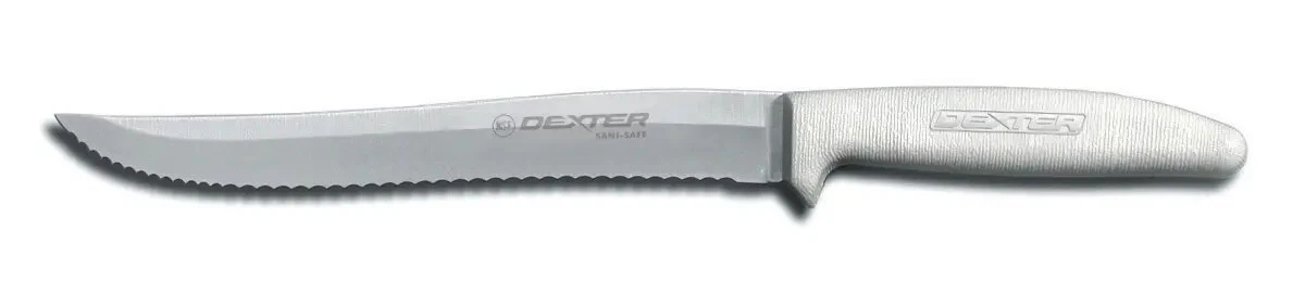 Dexter Russell S158SC-PCP Sani-Safe 8" Scalloped Edge Utility Knife