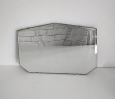 Vintage bevelled glass mirror rare shape medium size