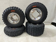 DWT A5 Polished Front Rear Rims Wheels Sunf A035 Tires YFZ450 Raptor 700 Banshee