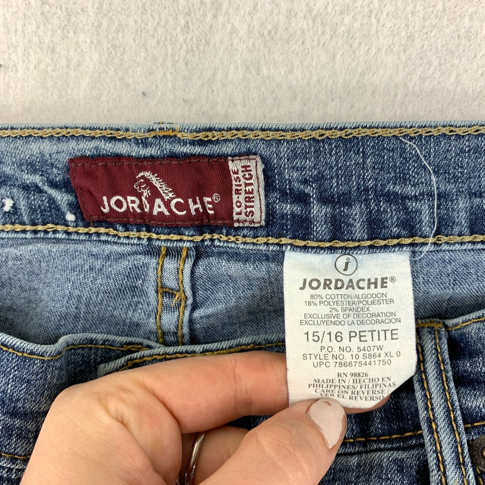 Jordache Lo-Rise Stretch Bootcut Jeans Women's 15… - image 2