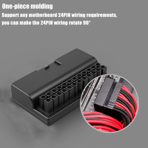 90 Degree ATX 24Pin Female to Male Connector Prolonged Plastic Power Adapter m - Picture 12 of 18