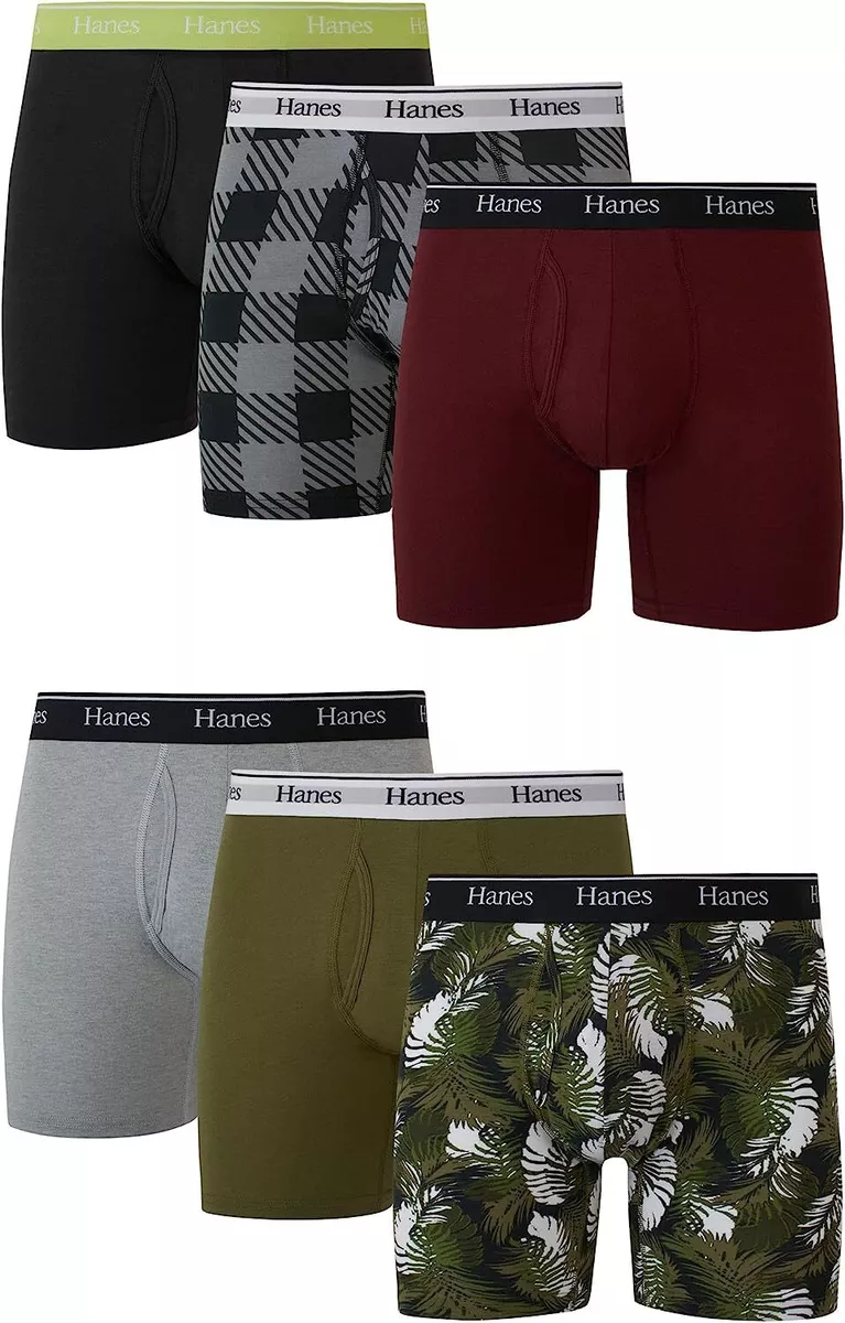 Hanes Originals Men’s Boxer Briefs & Trunks, Stretch Cotton  Moisture-Wicking Und