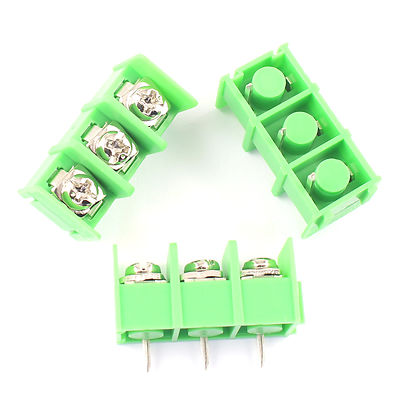 100Pcs New 8.5mm Pitch 3 Pin 3 Way PCB Barrier Terminal Block Connector 300V 20A