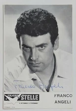 48005 044/ AUTOGRAPH on postcard - FRANCO ANGELI (actor)