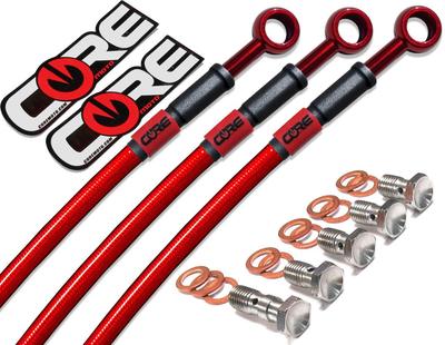 MZ-2200 フロントライン Kawasaki Ninja ZX6R Brake Lines 2000 2001 2002 Front Rear