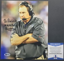 RARE!!! Bill Belichick SUPER BOWL Signed NEW ENGLAND PATRIOTS 8x10 Photo #3 BAS