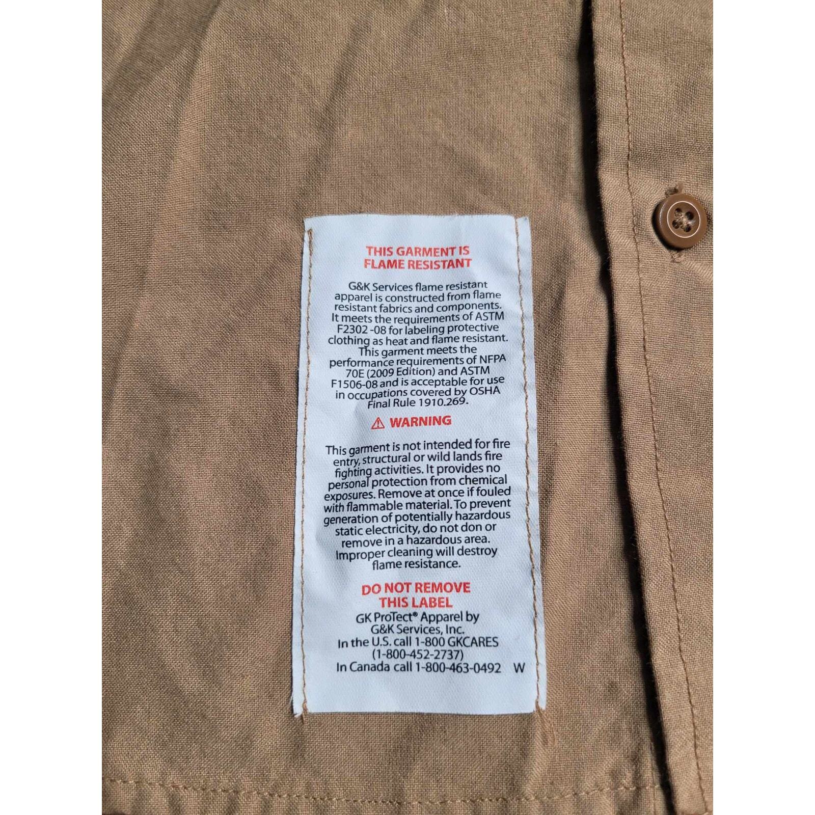 ProTect Flame Resistant LS Button Down Khaki Medi… - image 5