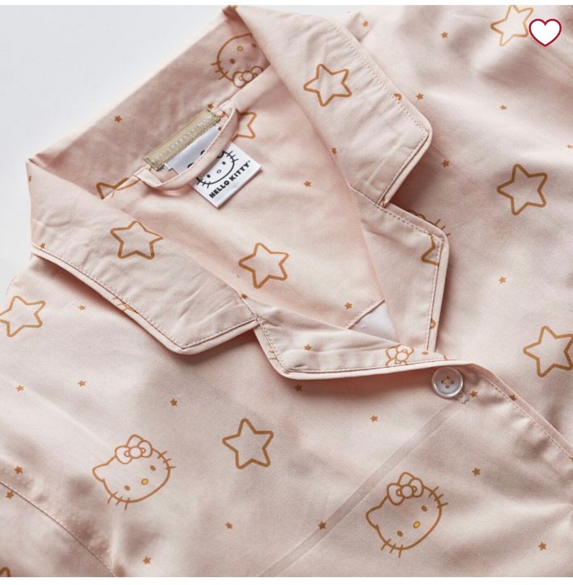 Pottery Barn Teen Hello Kitty Metallic Star Pink Gold Pajamas