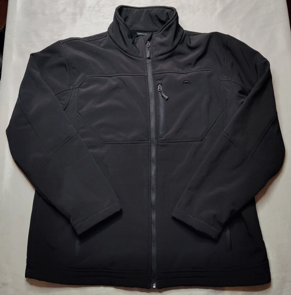 SNOZU PERFORMANCE 男式尺寸 2XL 黑色拉链羊毛衬里软壳夹克二手状况完好 — 第 2/4 张图片
