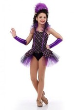 Razzle Dazzle Child X-Large Tap Dance Costume Showgirl Leotard w/Backskirt