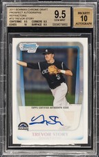 2011 BOWMAN CHROME DRAFT ROOKIE REFRACTOR #TS TREVOR STORY /500 BGS 9.5 AUTO 10