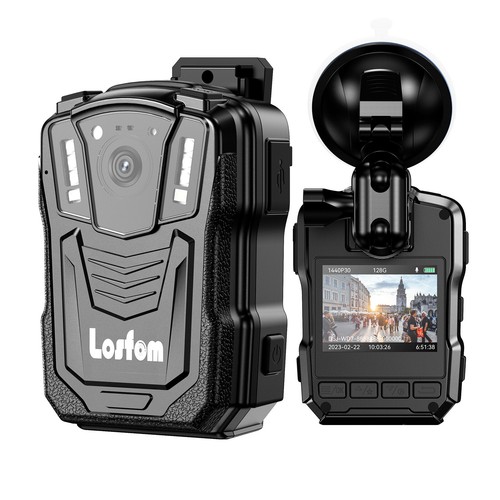 WD7 2K Body Camera With GPS - 128GB, 16H Battery, IP67 Waterproof, 1440P Recording For Outdoor, Sports, Security