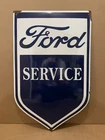 Vintage Porcelain Ford Service Sign Station Gas Oil Pump Can Wall Decor Car