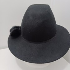 Women s 100 Wool Bucket Hat Real Rabit Fur Tassles Black Bowlers Cap One Size