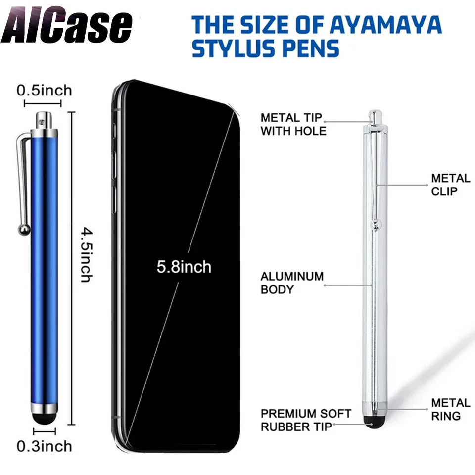 Universal 10pcs Metal Stylus Pen Touch Screen For Cell Phone Tablet iPod iPad PC - Image 3 of 4