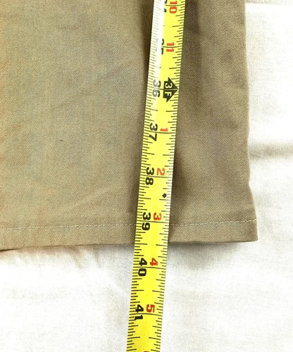 Lands End Herren Hose 40x29 verstellbarer Bund khaki flache Vorderseite traditionelle Passform - Bild 3 von 13