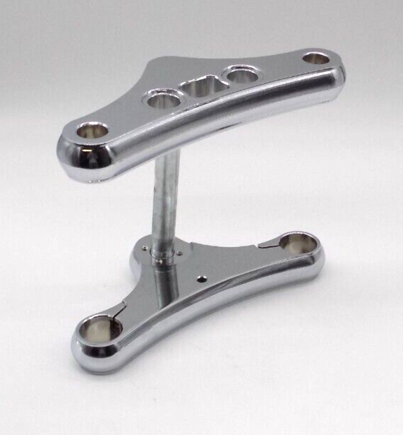 Hellbound Steel 41mm Chrome Wide Glide Billet Triple Tree Kit 6