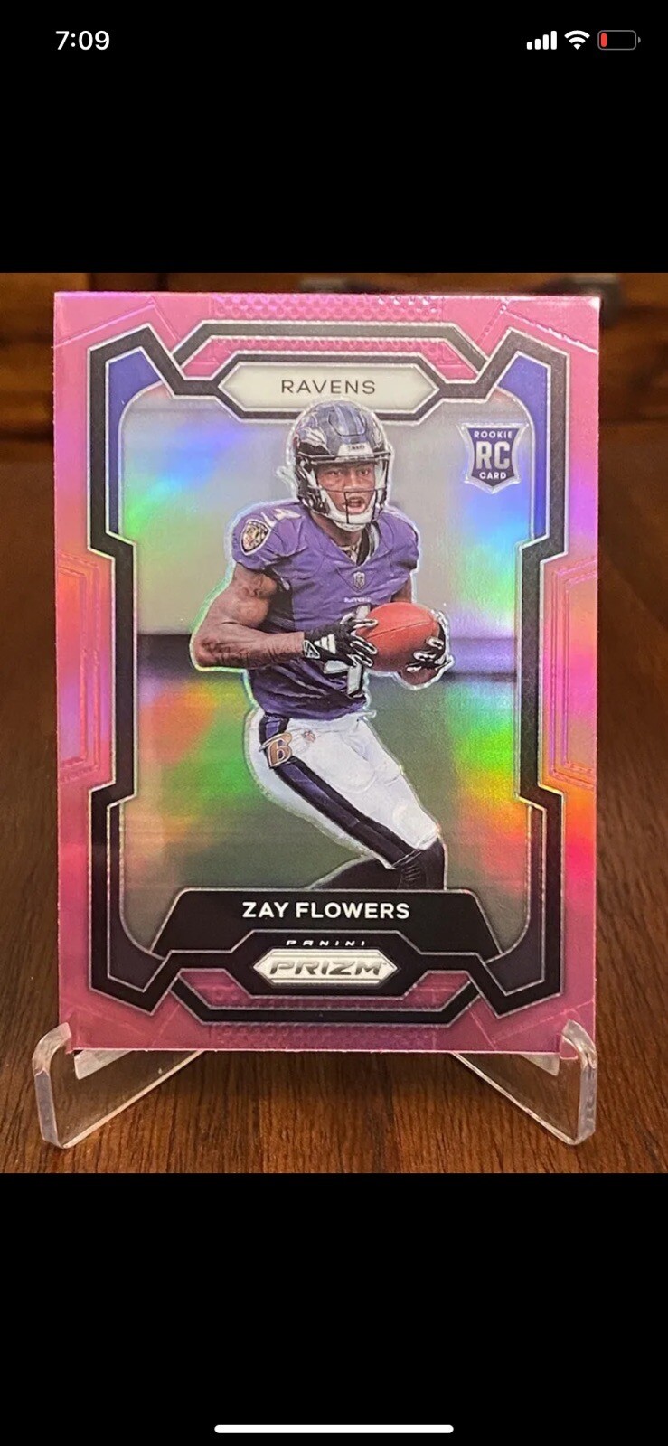 2023 Prizm Zay Flowers Pink Prizm Rookie #307 Baltimore Ravens