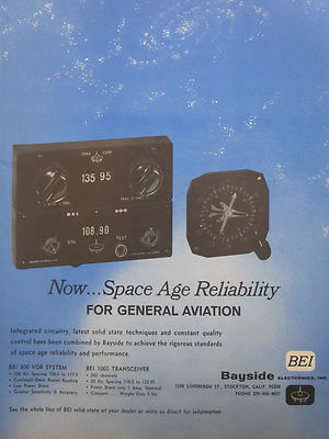 6/1967 PUB AT BAYSIDE ELECTRONICS GENERAL AVIATION BEFORE SYSTEM TRANSCEIVER AD