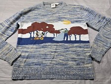 RARE 1970'S Kennington Walt Disney MICKEY MINNIE MOUSE Sweater Pullover Men's XL