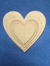 Wooden MDF Hearts Craft Shapes  7.5cm 10cm 12.5cm 15cm x 3mm thick 