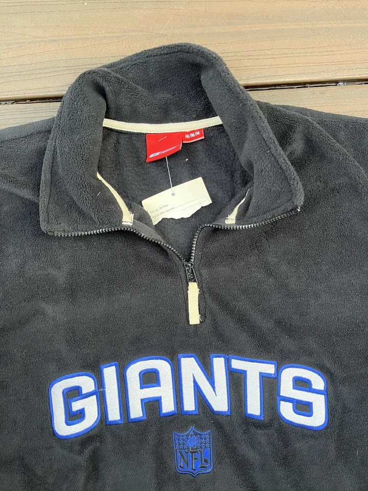 Reebok New York Giants Cuarto Cremallera Azul NFL Fútbol Vellón Forrado Hombres Talla M” Foto 3 de 4