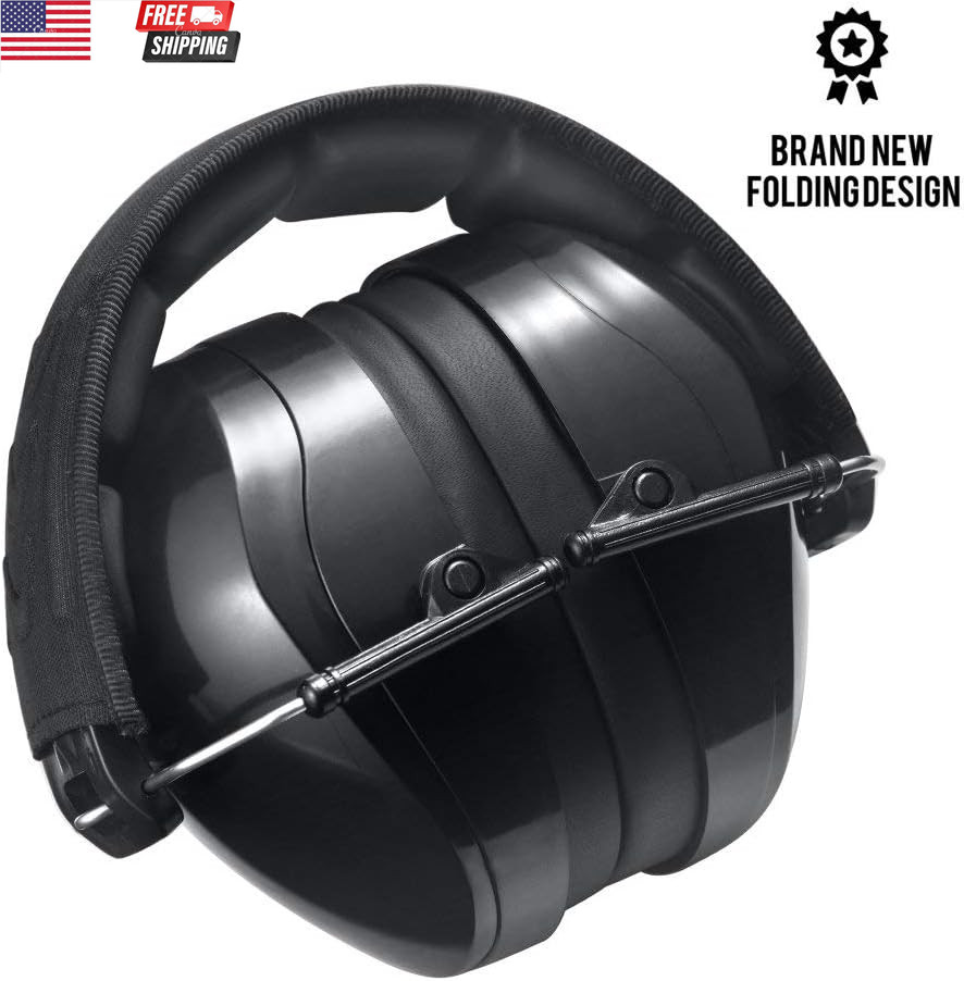 All Terrain Safety Ear Protection - LARGER Size Foldable Ear Muffs Much Lighter