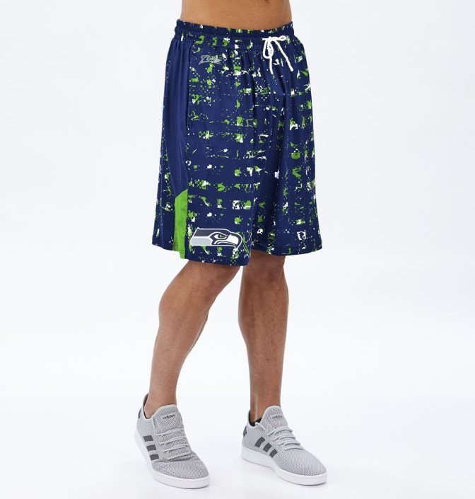 Мужские шорты Zubaz NFL в цветную сетку Seattle Seahawks