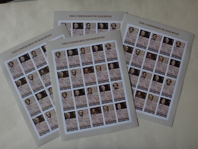 4 Sheets (80) USPS Domestic Forever Stamps Year 2023 - THE UNDERGROUND RAILROAD