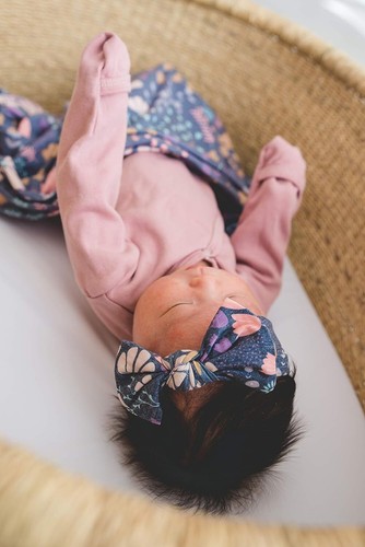 Copper Pearl Baby stretchy soft knitted headband bow Multiple colours. - Picture 55 of 73