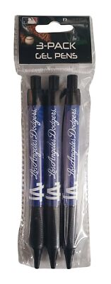 #ad MLB Click Retractable Gel Pens Pack of 3 Los Angeles Dodgers $14.95
