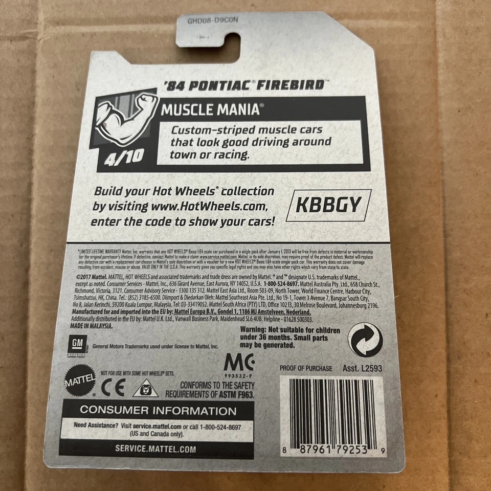 1 красный Pontiac Firebird 84 2020 Hot Wheels Muscle Mania - Изображение 2 из 4