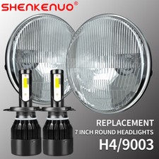 For 1987 1989 Dodge Raider 2-door Pair 7inch Round Led Headlight Hi-lo Beam