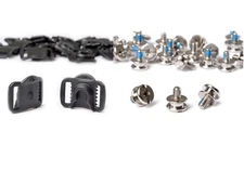 Bauer Hockey Helmet FM Sliding Plastic Buckle & Stud 48-Pack | Helmet Hardware