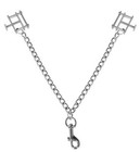 Metall Nippelpressen mit Kette und Karabiner Bondage Nippelklammern BDSM