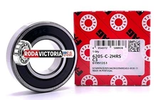 FAG 6205 2RS C3 DEEP GROOVE BALL BEARING, RUBBER SEALED 25x52x15 mm