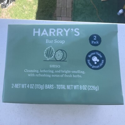Harrys Bar Soap Shiso Scent 2 Pack - Brand New, Unopened