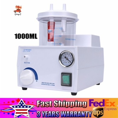 Portable Dental Suction Machine Oral Emergency Vacuum Phlegm Suction Unit New US