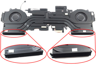 DELL ALIENWARE M17 R5 AMD BLACK CPU GPU HEATSINK FAN ASSEMBLY KDKNW ***DAMAGE***
