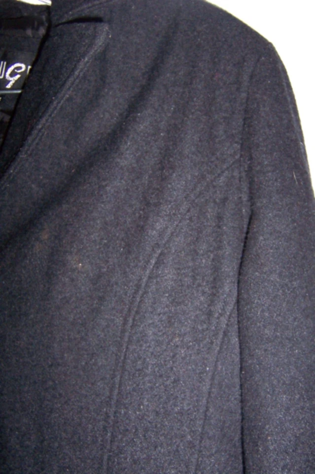 尺寸 S - 红色深灰灰色羊毛混纺外套,正面有口袋 — 第 4/4 张图片