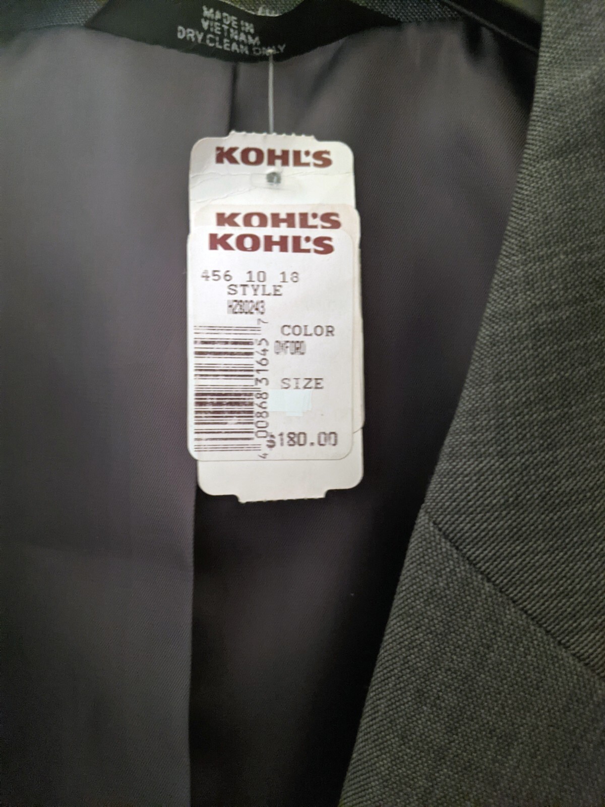 Suit Jacket 50R Haggar Charcoal Gray Classic Fit Blazer Sport Coat New With Tags