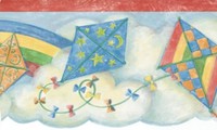 Rainbows Clouds & Kites Fly Kite Susan Winget Wallpaper Wall Border 3 Rolls 45' Rainbows Clouds & Kites Fly Kite Susan Winget Wallpaper Wall Border 3 Rolls 45'