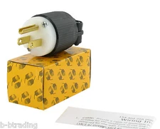 NEMA 5-15P 15A 125V Straight Blade Male Replacement Plug Nylon cULus OLYM-515P