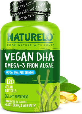 Vegan DHA, Vegan Omega 3 Supplement, 120 Softgels, Supports Brain/Heart/Eye Heal