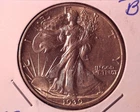 1939-D WALKING LIBERTY "SILVER" HALF DOLLAR  CH/BU COND.  *228-5