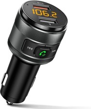 Bluetooth 5.3 FM Transmitter for Car, 3.0 Wireless Radio BLACK