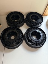 Lot Of 4 Vtg Rotary Slide Trays For Kodak Carousel Slide Projector 80 2x2 Slides