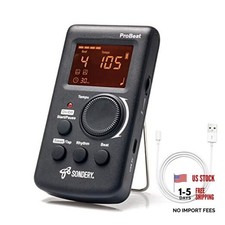 Digital Metronome Rechargeable English Vocal Counting with Timer Function for