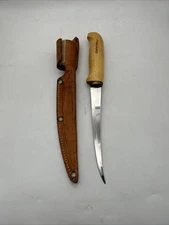 Norman Fiskars Fillet knife With Leather sheath 10.75”